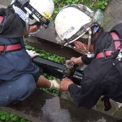 空気弁取替工事（高所作業）