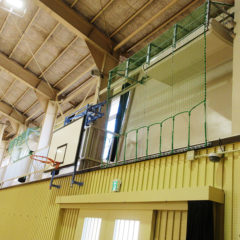 中学校体育館での空調機新設工事